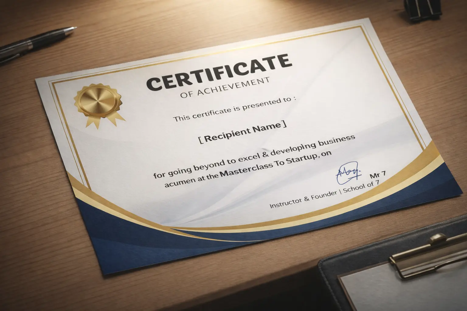 Certificate of Completion